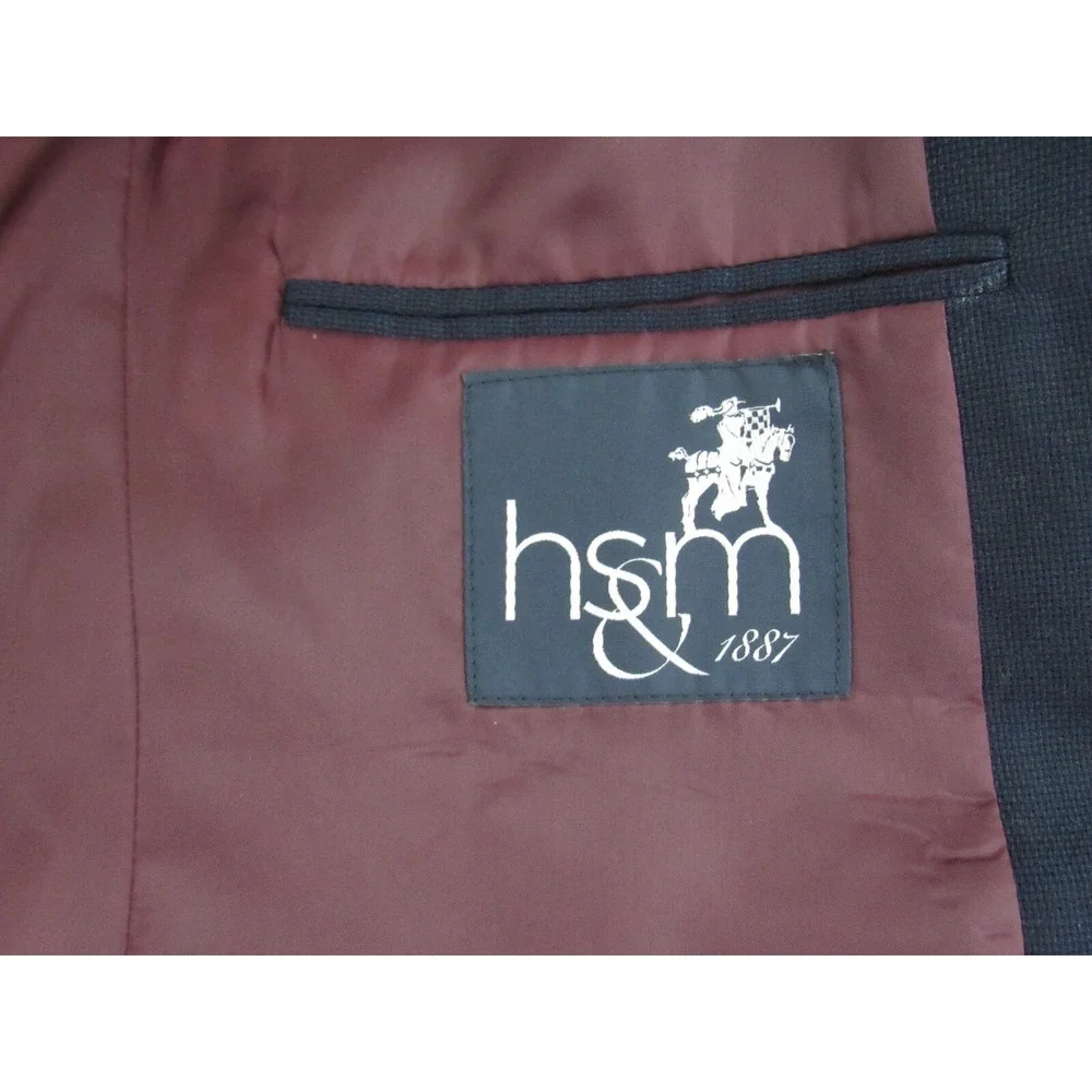 Hart Schaffner Marx Polyester Blend 40L‎ Mens Traditional Navy Blazer Recent